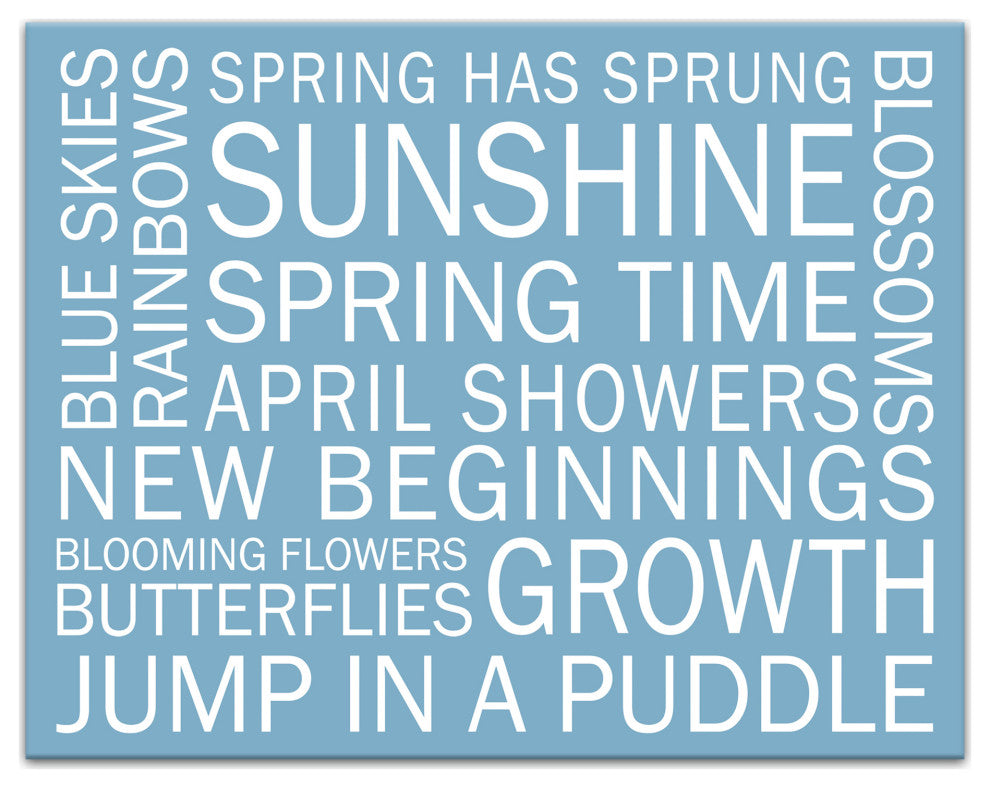 Blue Spring Sayings 14x11