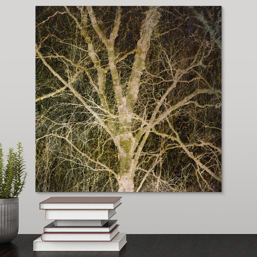 "Woodland Gold I" Wrapped Canvas Art Print, 16"x16"x1.5"
