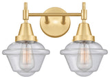 Innovations 447-2W-SG-G534 2-Light Bath Vanity Light, Satin Gold