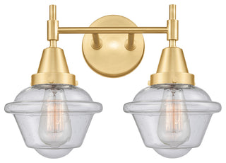 Innovations 447-2W-SG-G534 2-Light Bath Vanity Light, Satin Gold
