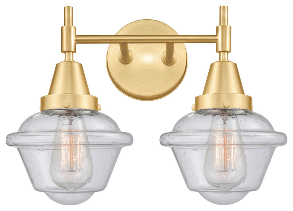 Innovations 447-2W-SG-G534 2-Light Bath Vanity Light, Satin Gold
