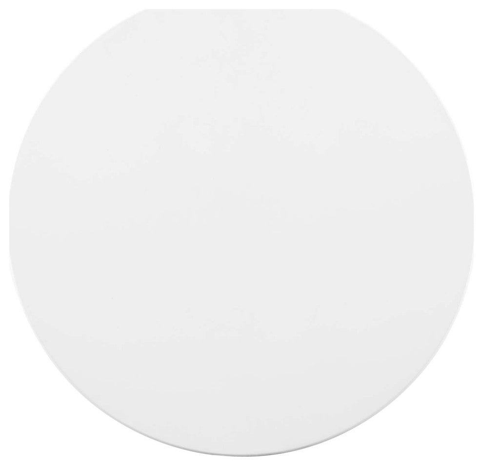 Dining Table, Round, Wood, Metal, Gold White, Modern, Cafe Bistro Restaurant
