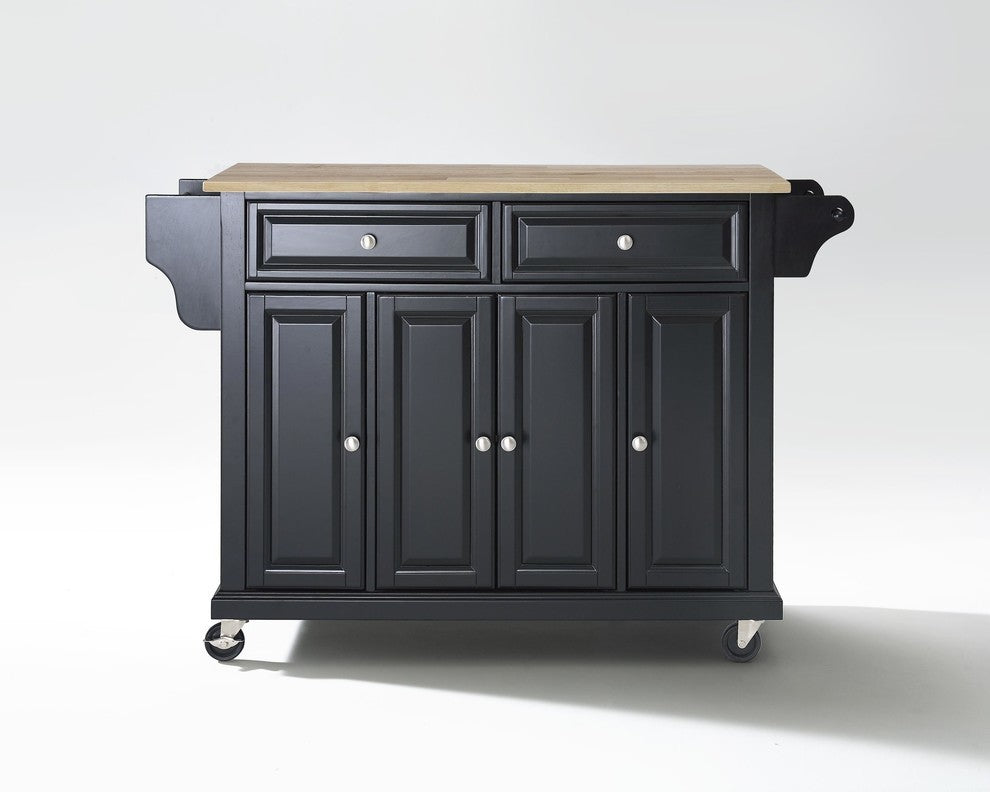 Natural Wood Top Kitchen Cart, Island