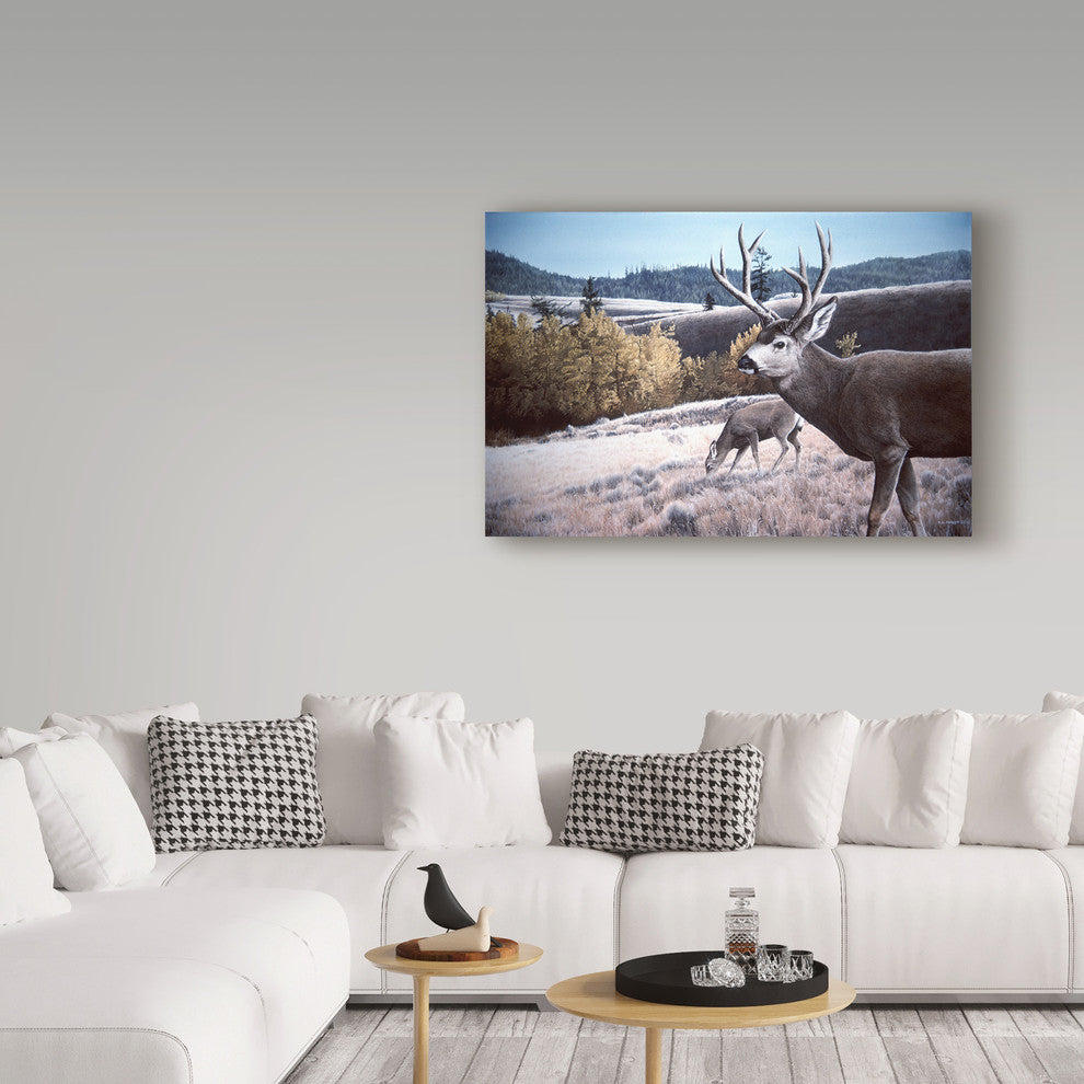 Ron Parker 'Mule Deer In Aspen' Canvas Art, 32"x22"
