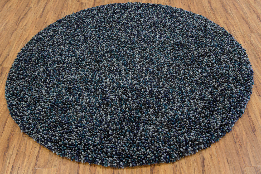 Gems Contemporary Area Rug, Gray, 7'9" Round