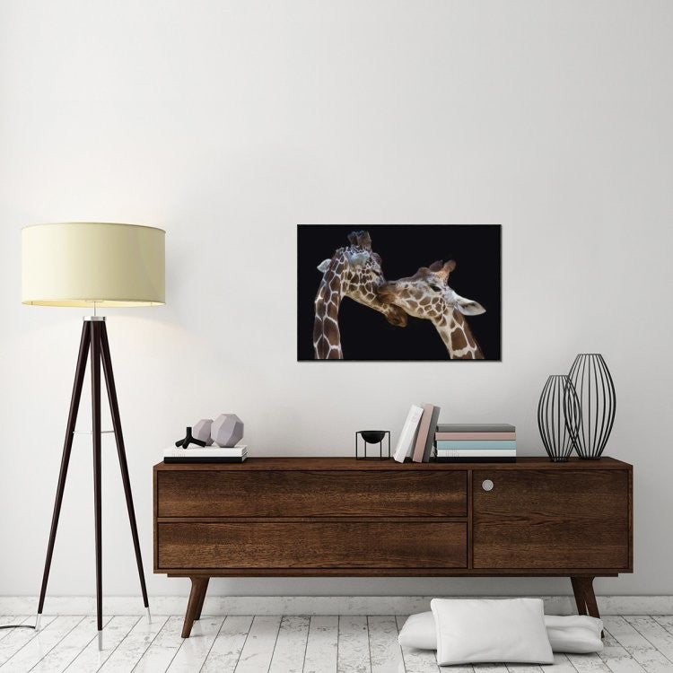 "The Kiss" Framed Canvas Giclee by Manfred Foeger, 37x25"