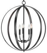 Maxim 10032 Provident 5 Light 24"W Taper Candle Pendant - Black