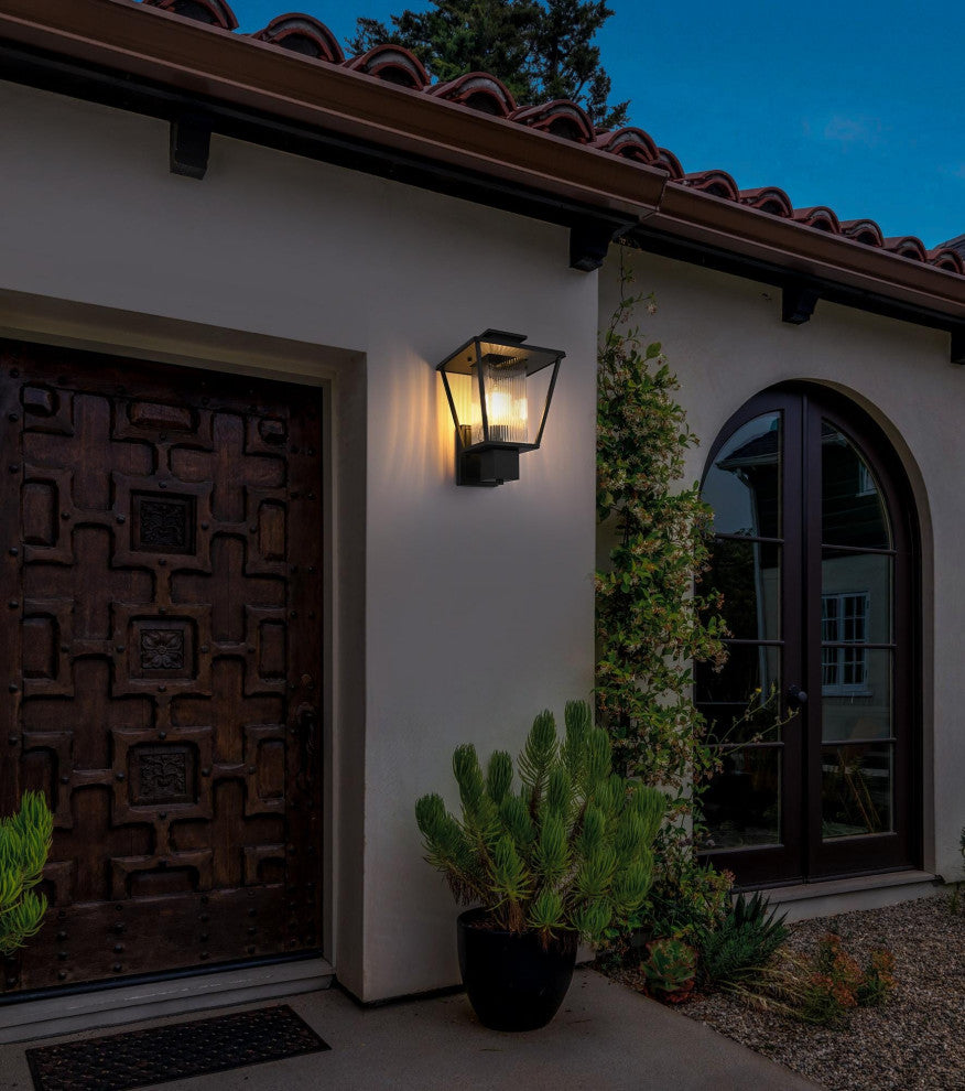 Home Living 10" Outdoor Wall Sconce, Black