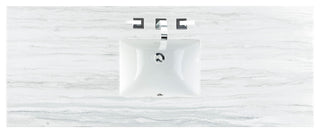 Brittany 60" Victory Blue Single Vanity w/ 3 CM Arctic Fall Solid Surface Top