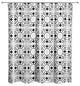 Tile Shower Curtain, Black and White
