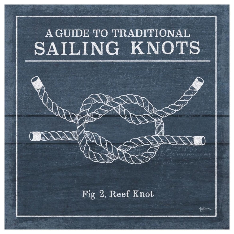 "Vintage Sailing Knots III" Digital Paper Print by Mary Urban, 32"x32"
