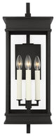 Cupertino 4-Light Outdoor Large Bracket Wall Lantern Sconce, Textured Black