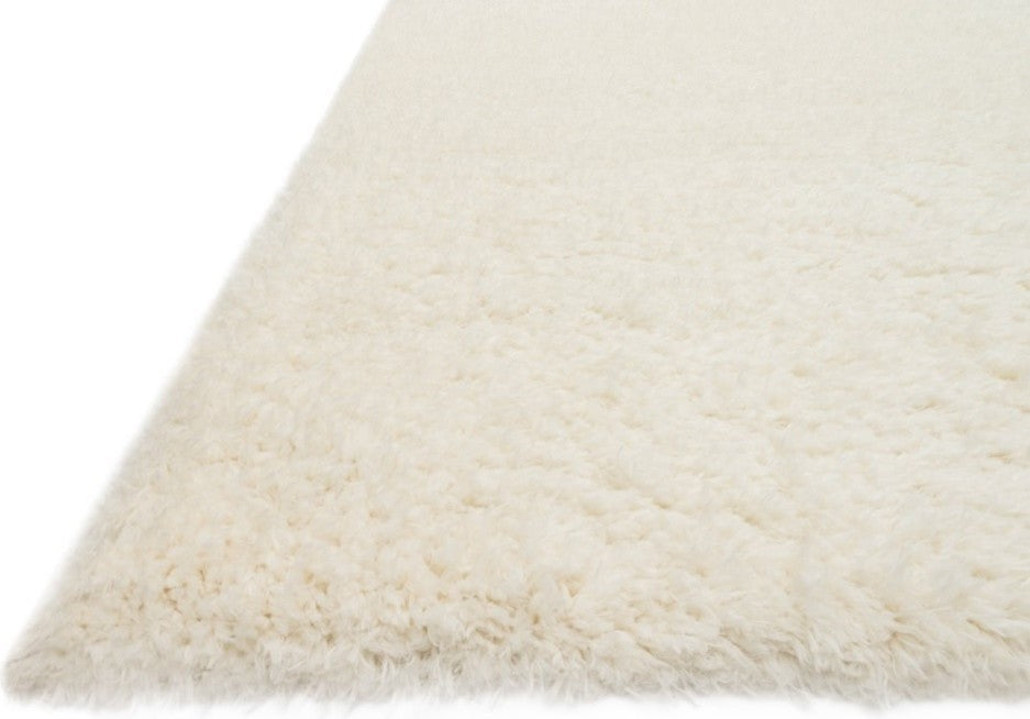 Soft Voluminous Pile Kayla Shag Area Rug, Ivory, 5'0"x7'6"