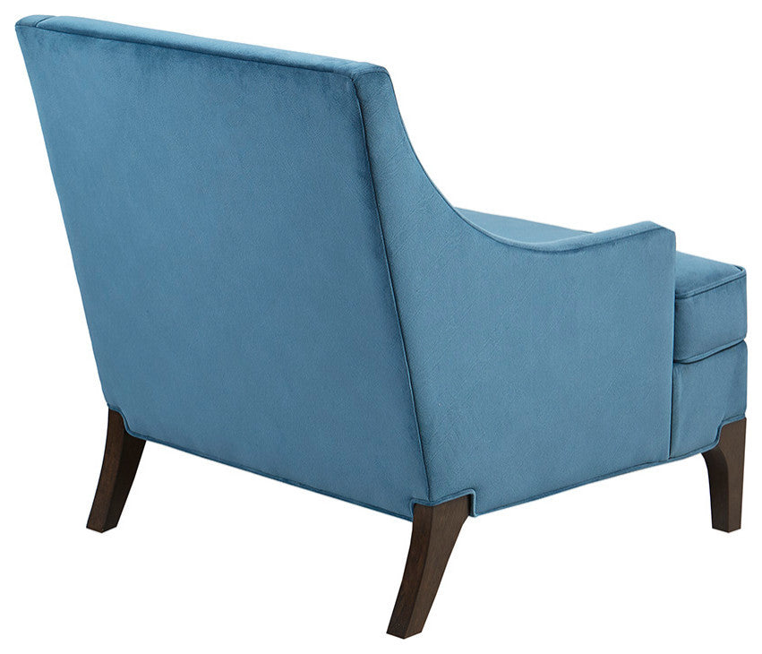 Martha Stewart Anna Upholstered Armchair With Lumbar Pillow, Blue
