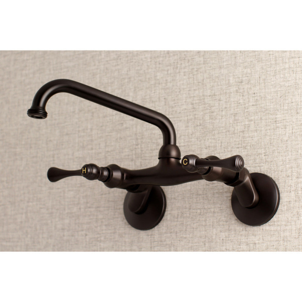 Kingston Brass 2-Handle Wall Mount Laundry Faucet, Oil Rubbed Bronze