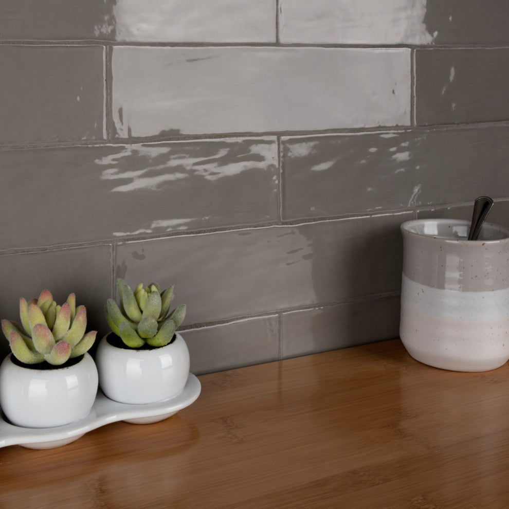 Chester Ceramic Wall Tile, Grey