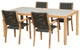 Sienna and Madsen 5 Piece Outdoor Eucalyptus Dining Set with Teak Finish