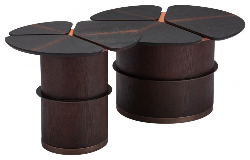 Set of Two Lilypad Wooden Tables