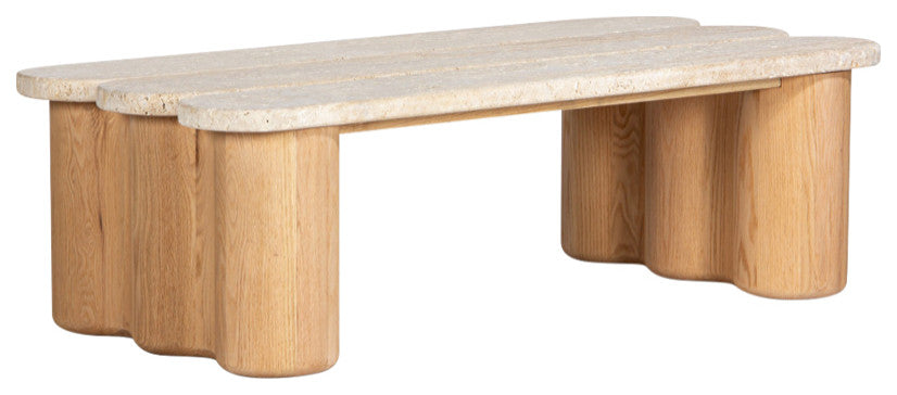 Plank Travertine Oak Coffee Table