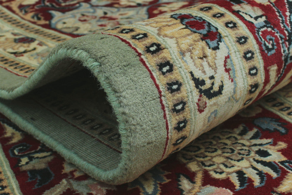 Pak-Persian Mujahid Light Green Rug, 9'1x12'5
