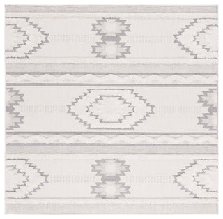 Safavieh Cottage Collection COT206A Rug, Ivory/Light Grey, 6'7" X 6'7" Square