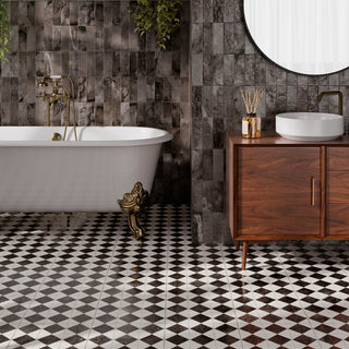 Kings Arles Black Ceramic Floor and Wall Tile