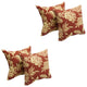 17" Square Polyester Outdoor Throw Pillows, Set of 4, Fairmont Sangria