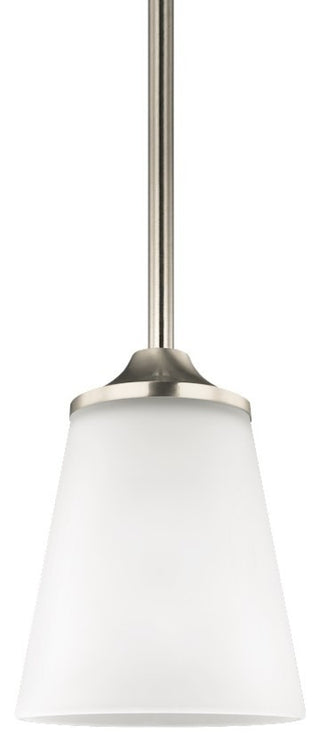 Sea Gull Lighting Hanford 1-Light Mini-Pendant, Brushed Nickel