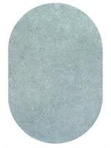 Haze Solid Low-Pile Runner Rug, Light Blue, 3 X 5 Oval