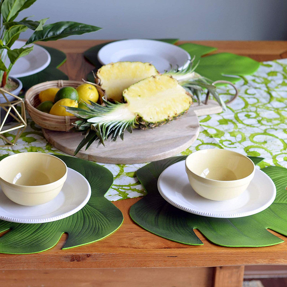 Palm Leaf Place Mats, Set of 4, 19"