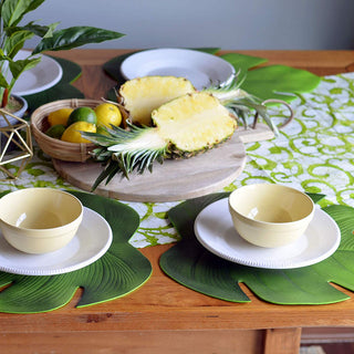 Palm Leaf Place Mats, Set of 4, 19"