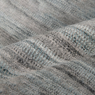 Rufina Handmade Wool Blend Area Rug, Gray/Blue, 5'x8'