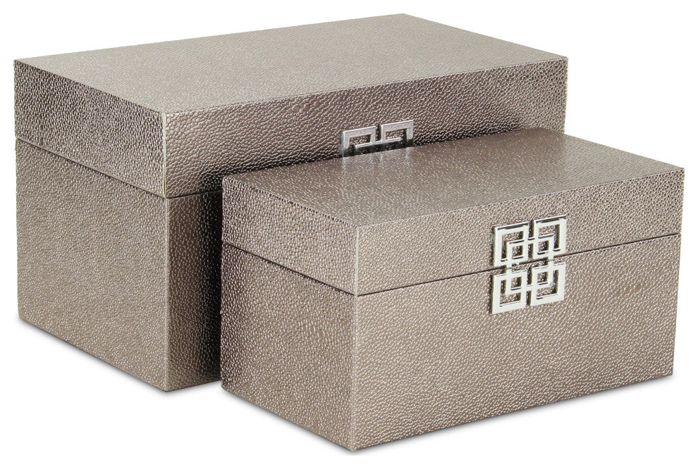 Galena "Double Happiness" Faux Shagreen Box Set, Rose Gold