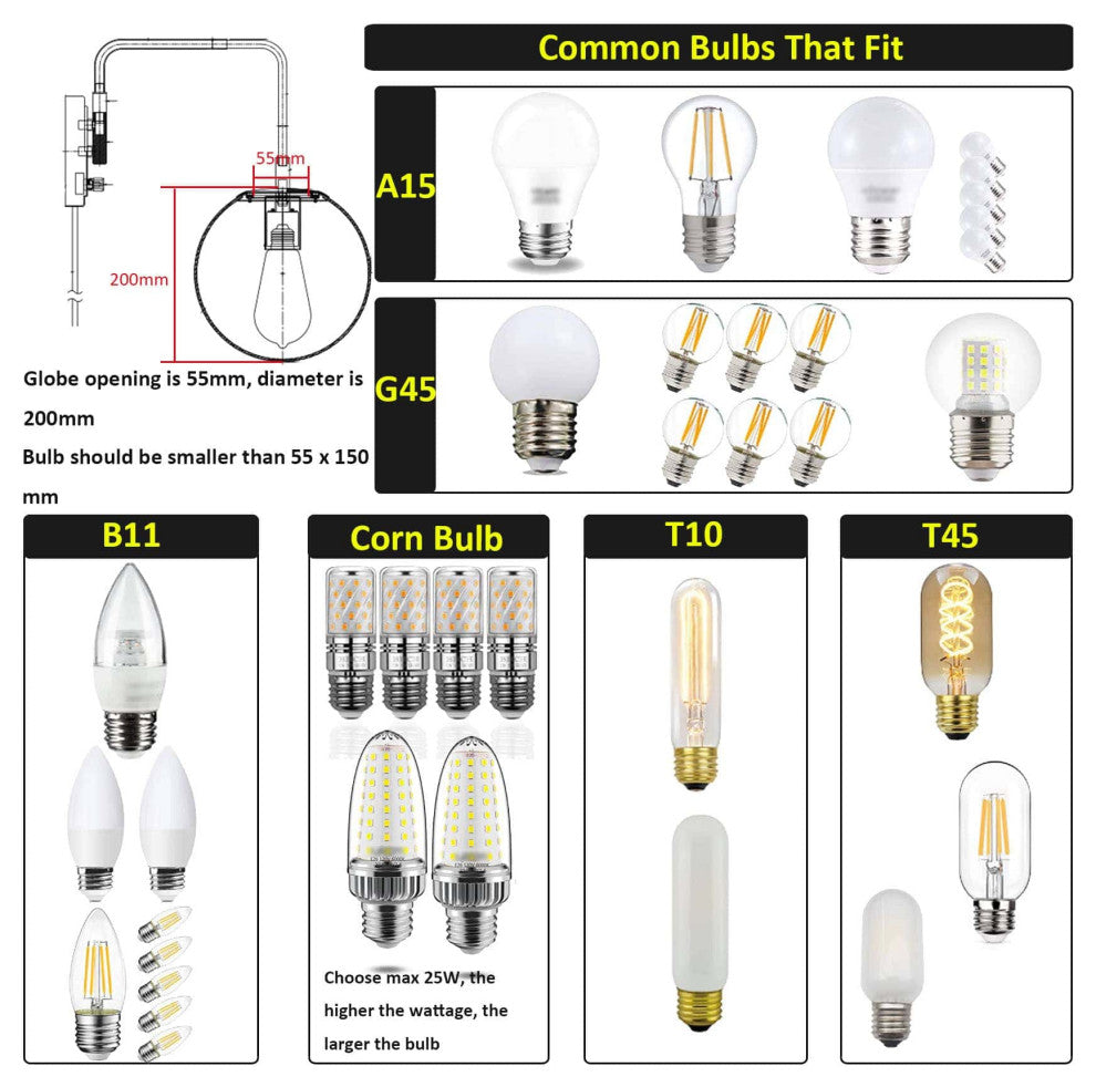 Plug-in Brass Wall Sconce Opal Globe Glass Modern Wall Sconce
