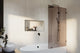 Bathtub Single Fixed Panels, Matte Black