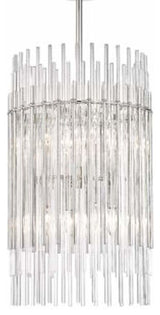 Wallis, 8 Light, Pendant, Polished Nickel Finish, Clear Glass