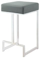 Faux Leather Counter Height Stool, Gray
