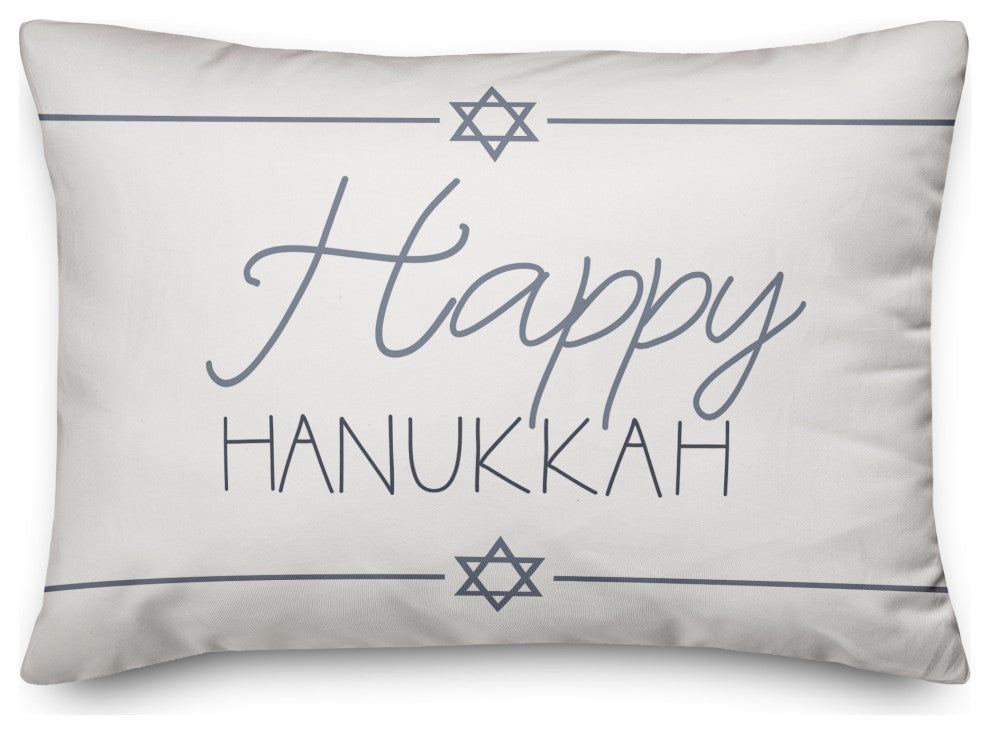 Happy Hanukkah 14"x20" Throw Pillow