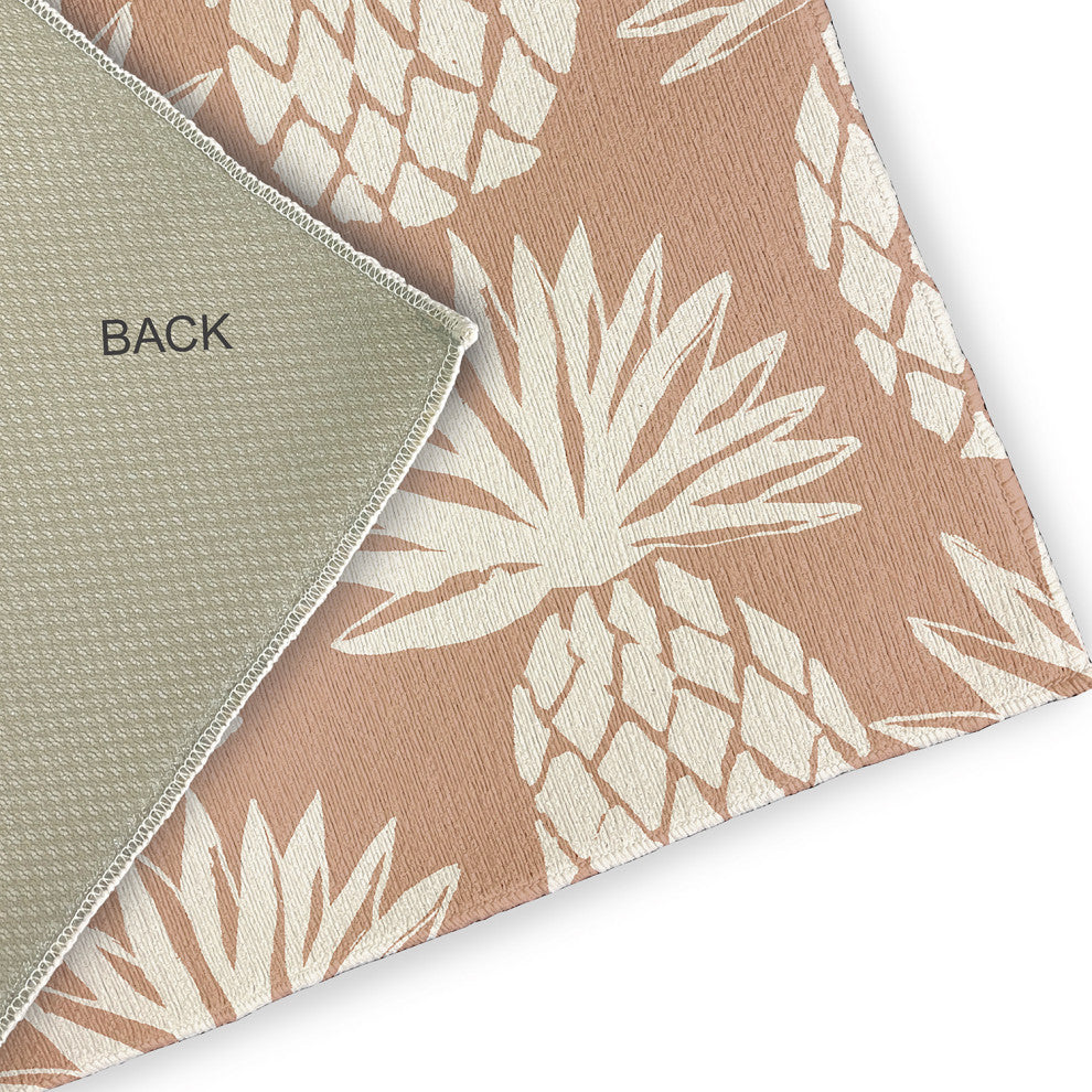5' x 7' Pineapple Pattern Indoor/Outdoor Rug, Mauve