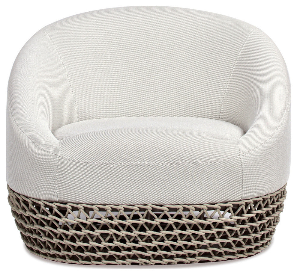 Willow 4-Piece Outdoor Patio Conversation Set, Wheat Beige Axroma Olefin