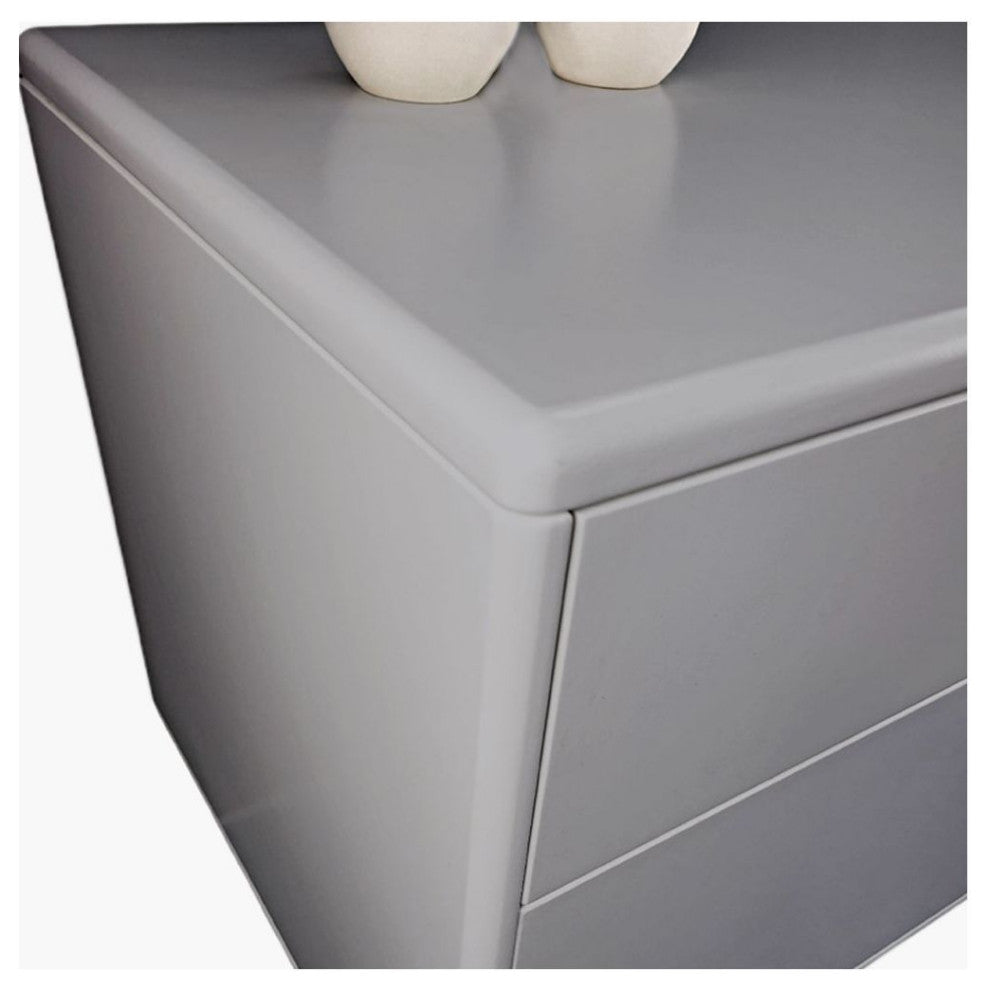POW Furniture Dornan Minimal Modern Multipurpose Cabinet, Gray