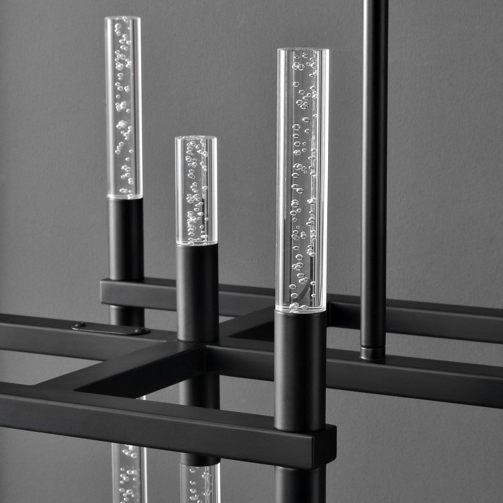 Safavieh Couture Evaria Acrylic Tube Chandelier, Black