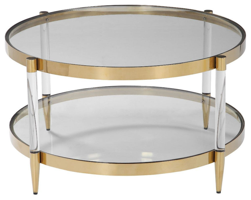 Uttermost Kellen Glass Coffee Table