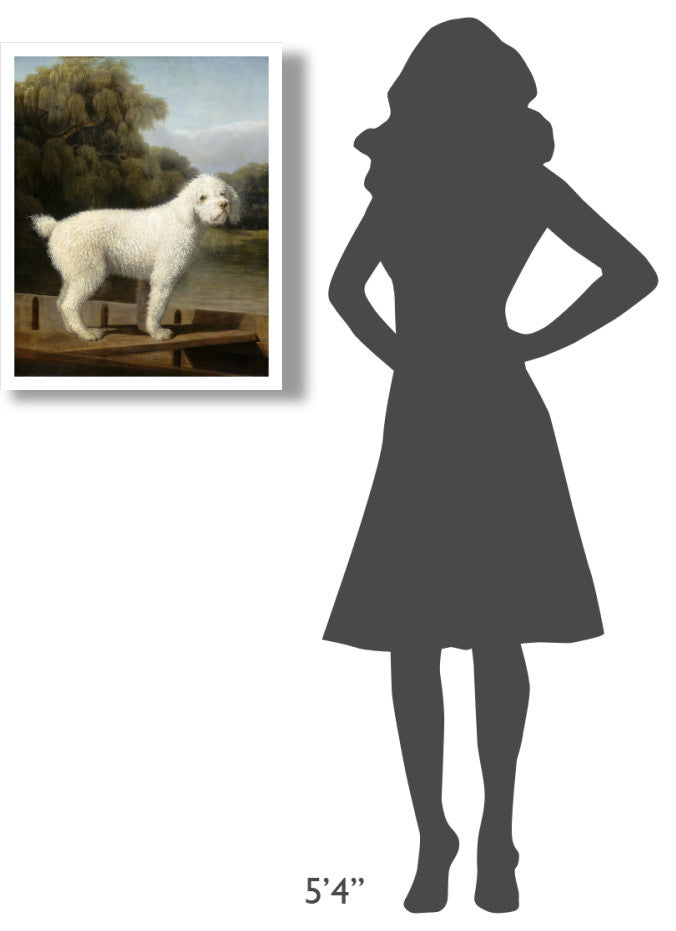 "White Poodle in a Punt, c. 1780" Digital Paper Print by George Stubbs, 22"x26"