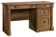 Large Desk, Flip Down Keyboard Tray & Full Extension File Drawer, Vintage Oak