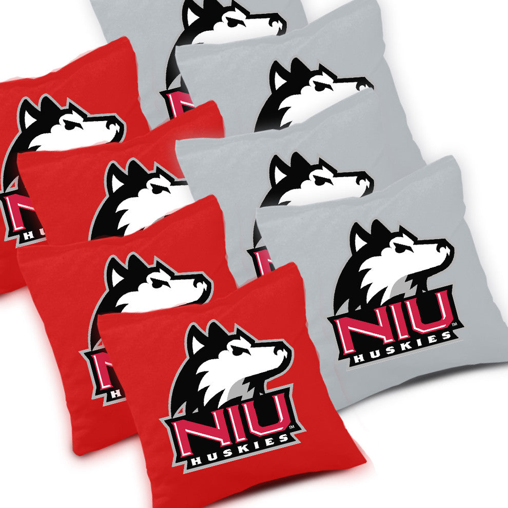 Northern Illinois Striped Cornhole Set