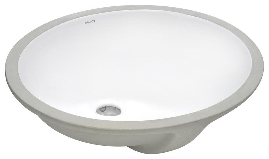 Ruvati 16 x 13 inch Undermount Bathroom Sink White