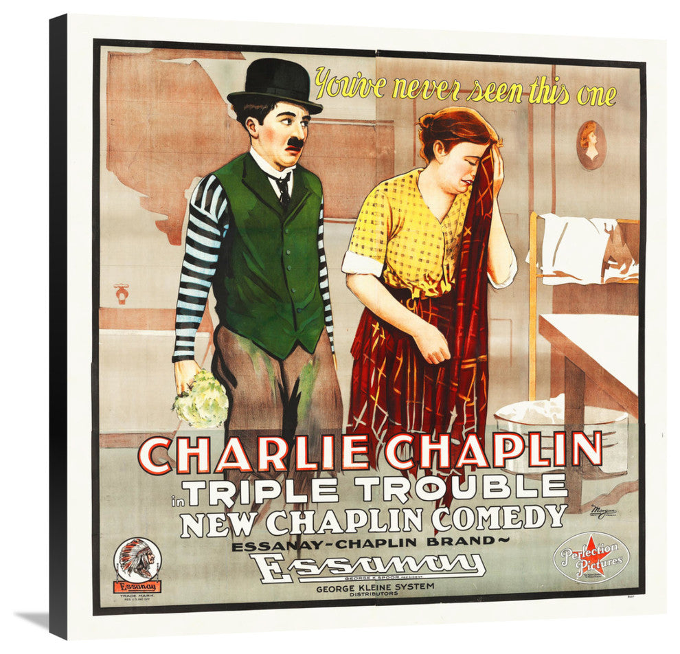 Charlie Chaplin, Triple Trouble, 1918, 30x30