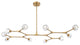 10 Light Pendant, Gold