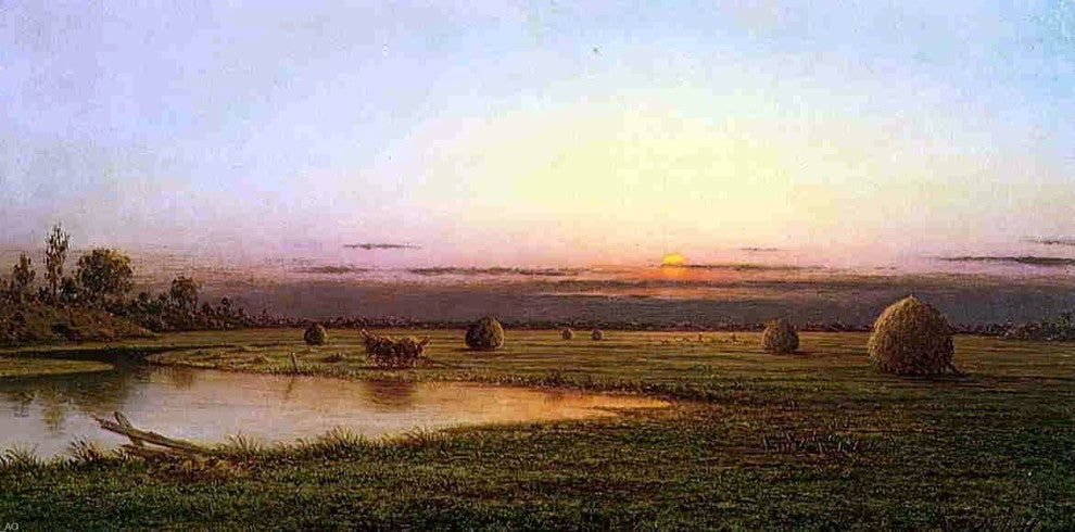 Martin Johnson Heade Sunset on the Rowley Marshes Wall Decal